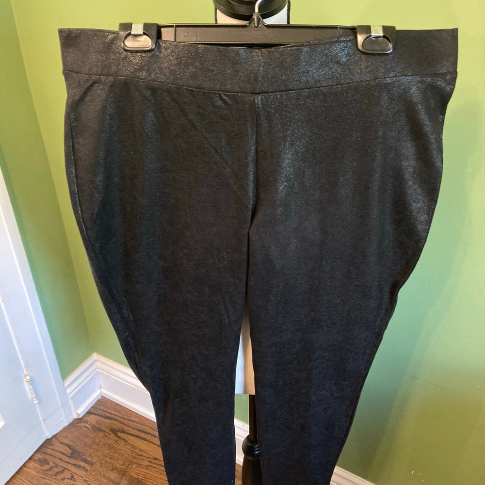 Women's Torrid Black Shimmer Leggings 3 - Picture 2 of 6